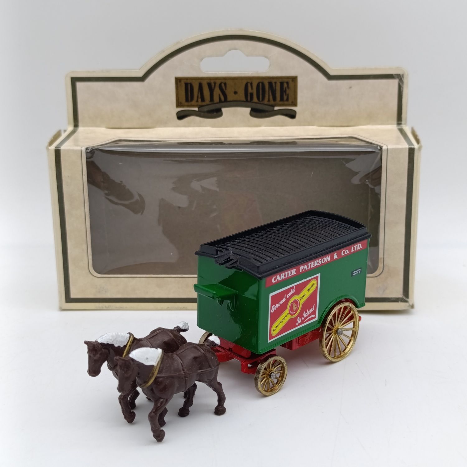 Lledo Horse-drawn Carter Paterson and Co. Schweppes removal cart die-cast model in box