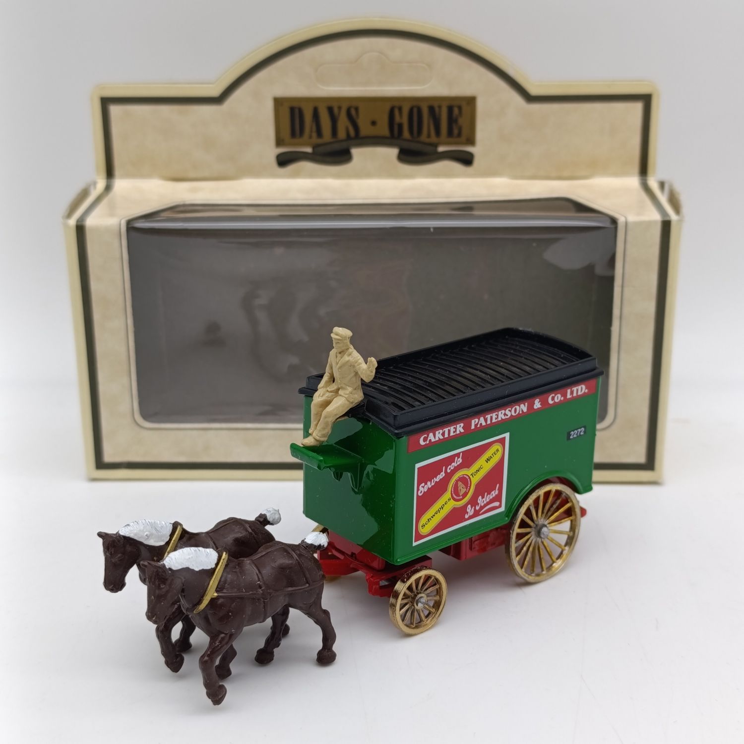 Lledo Horse-drawn Carter Paterson and Co. Schweppes removal cart die-cast model in box