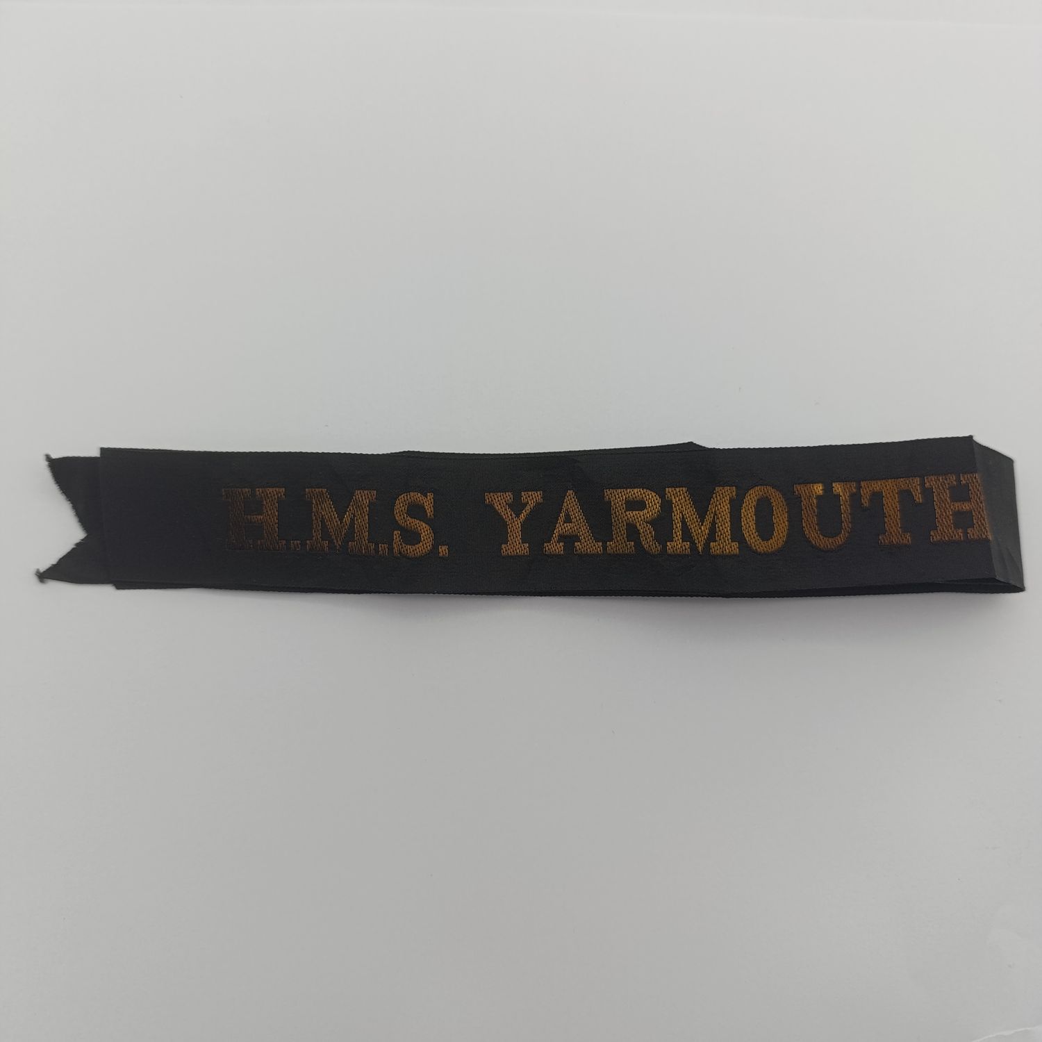 Royal Navy H.M.S Yarmouth Cap tally