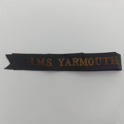 Royal Navy H.M.S Yarmouth Cap tally