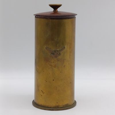 SA Air Force brass humidor made from cannon Shell