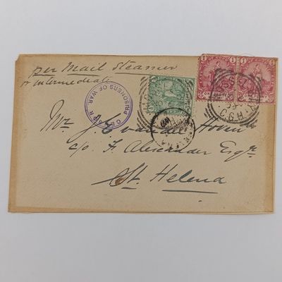 Boer War POW Fronts stuck back to back One side sent from Mossel Bay, CGH 6 Nov 1900 per mail