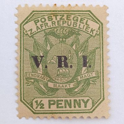 1900 ZAR redrawn arms set mint ( most hinged ) half penny to 10 shilling VRI overprint SACC 232-242