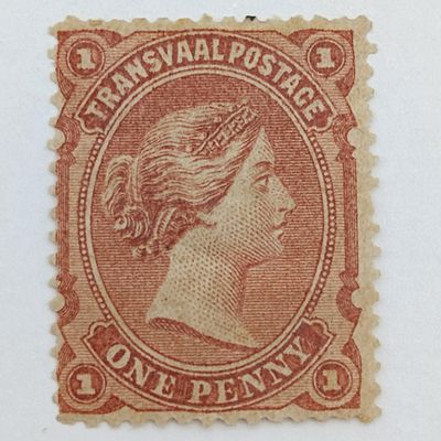 SACC 160 Pale Red Brown Transvaal one penny mint hinged