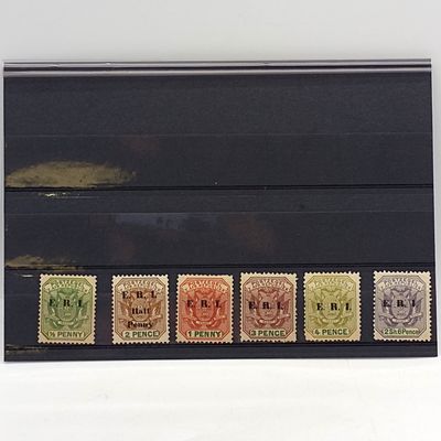 ZAR ERI overprint set mint hinged SACC 244-249 1901-1902