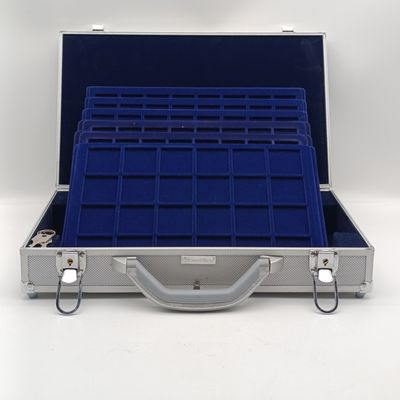 Coin travelling suitcase with 6 trays of 224 slots in total - with keys