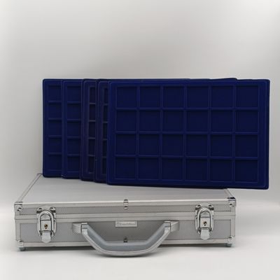 Coin travelling suitcase with 6 trays of 224 slots in total - with keys
