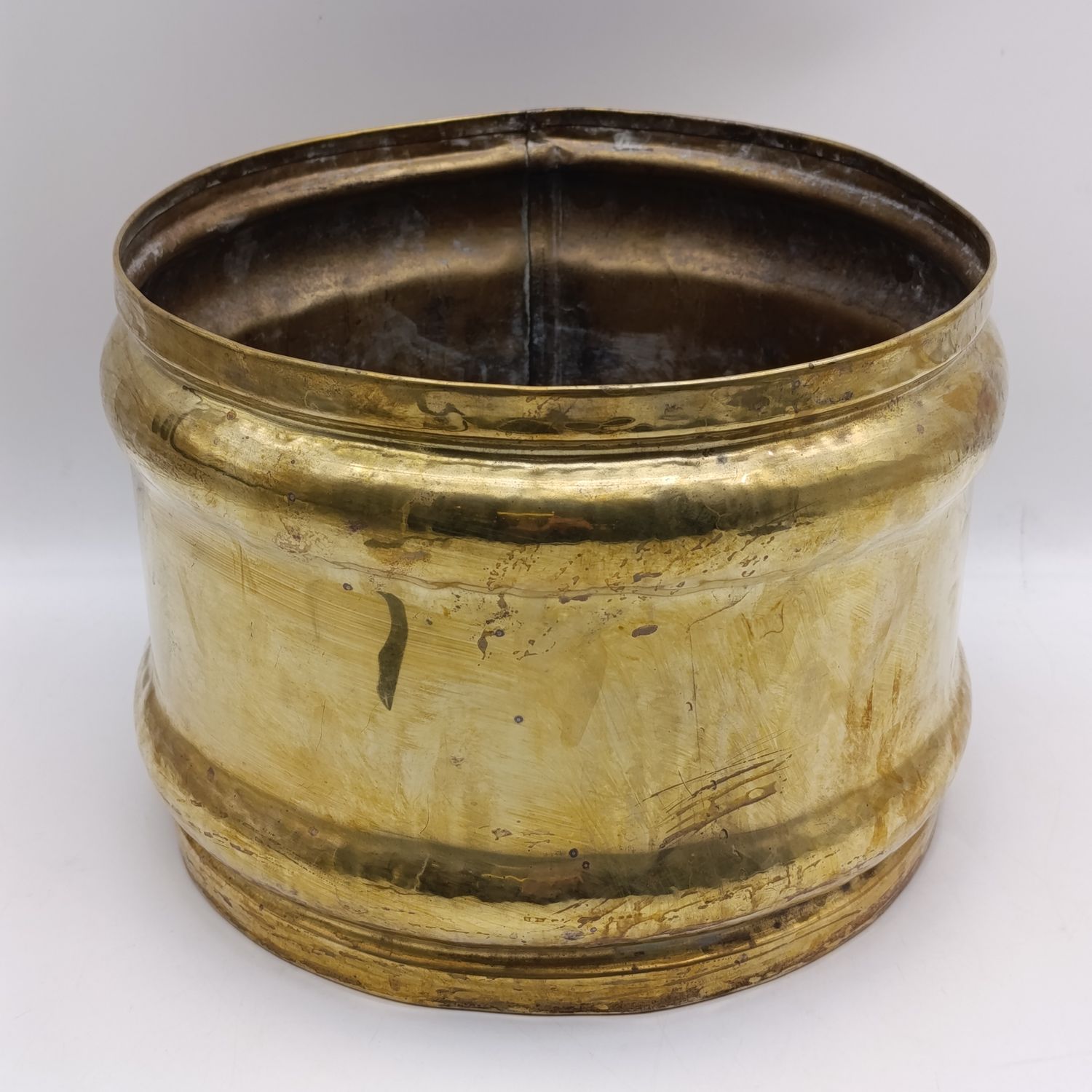 Vintage brass flower planter bowl