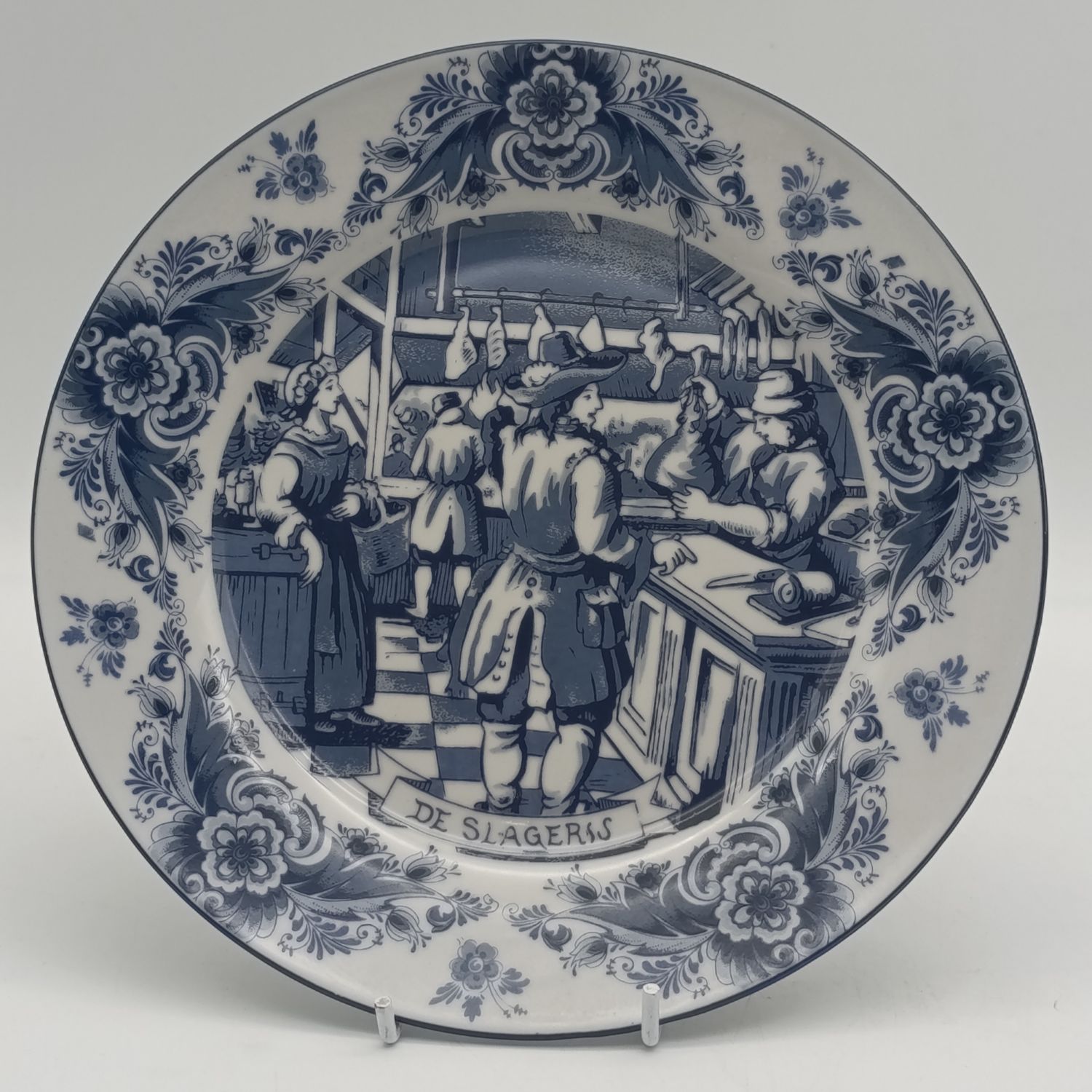 Vintage Wiesenthal Dlefts porcelain &quot;De Slageris&quot; porcelain plate - 19cm