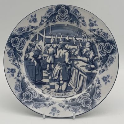 Vintage Wiesenthal Dlefts porcelain &quot;De Slageris&quot; porcelain plate - 19cm