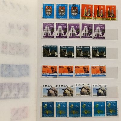14 Page Stamp Album with over 370 South Africa stamps