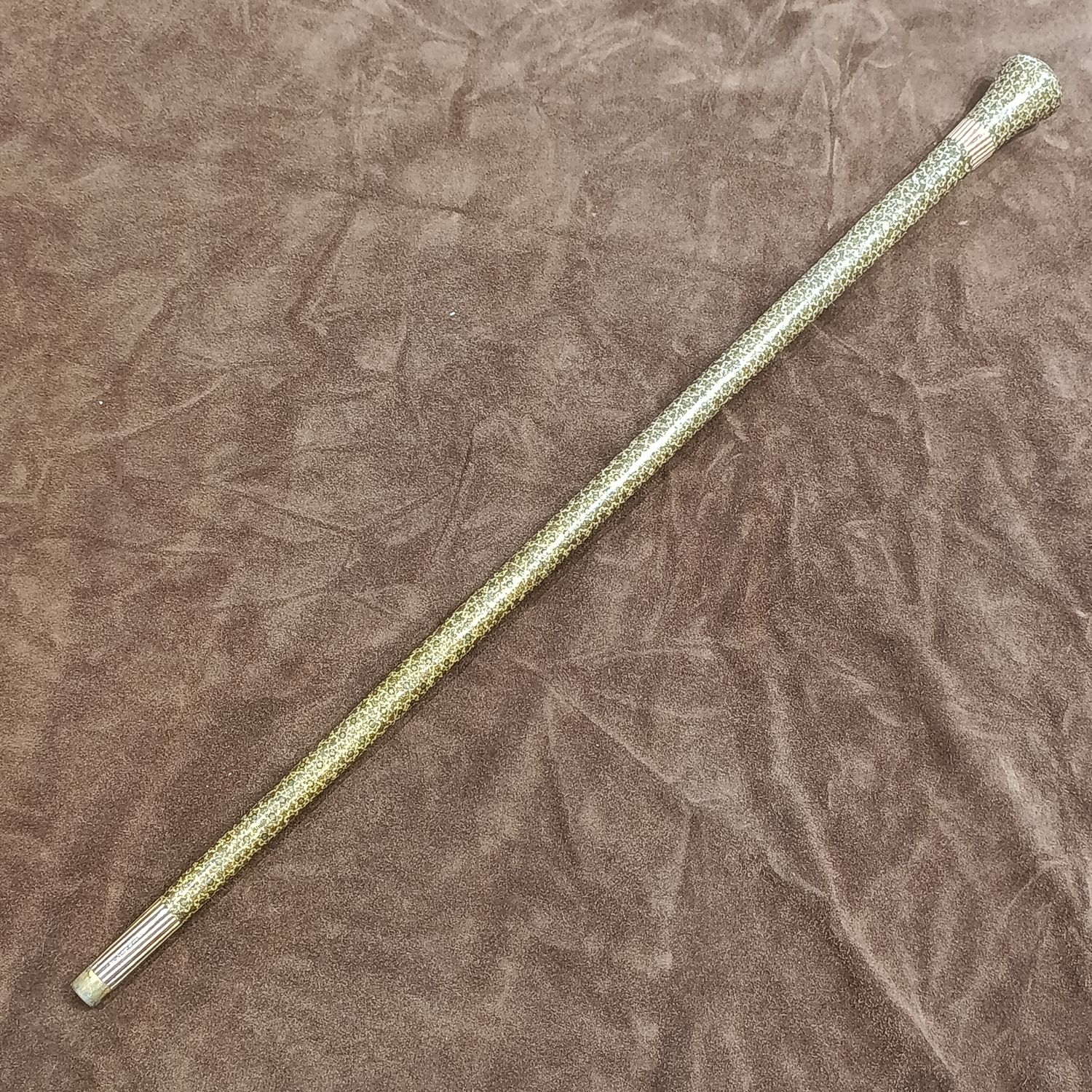 Vintage Persian Marquetry (Khatman-Kari) walking stick