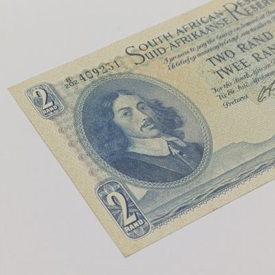 South Africa Rissik large R2 banknote XF+