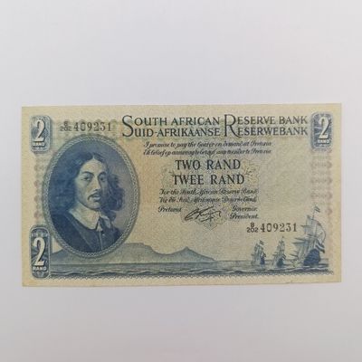 South Africa Rissik large R2 banknote XF+