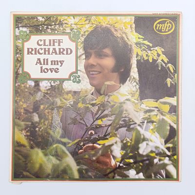 Record Cliff Richard - All My Love  Label : Music for pleasure  Released 1970 United Kingdom  Media - Very Good Plus (VG+) Sleeve - Very Good (VG)