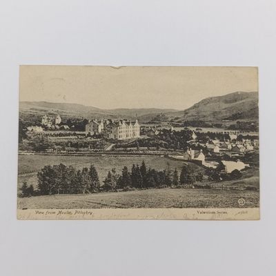 Postcard from Pitlochry Scotland to Amersfoort, Transvaal posted 23 July 1907 - Taxed at TPO - Travelling Post office