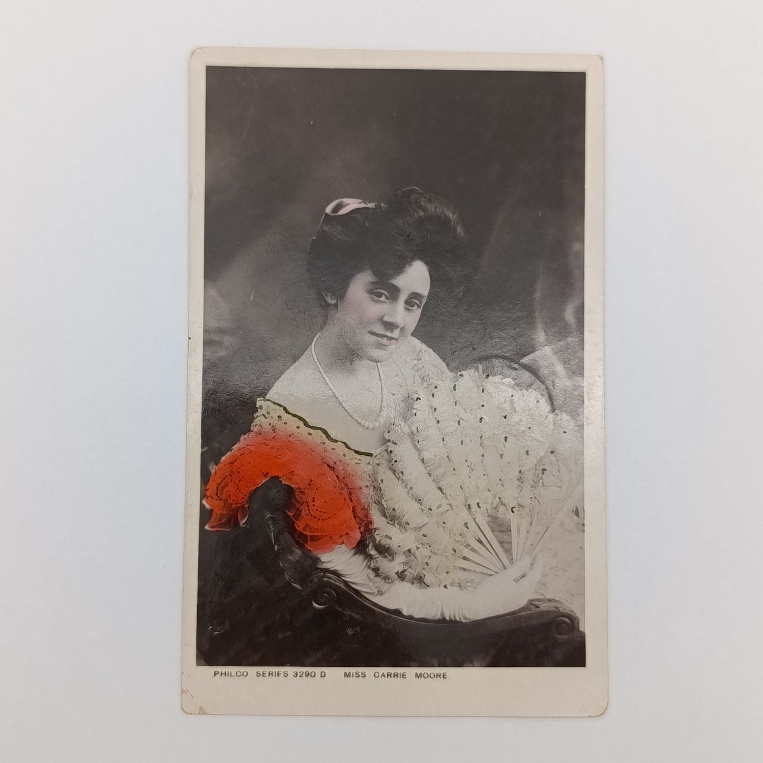 Postcard Wisbeck, England to Bellair, Natal - Posted 27 Picture in color of Miss Carrie Moore