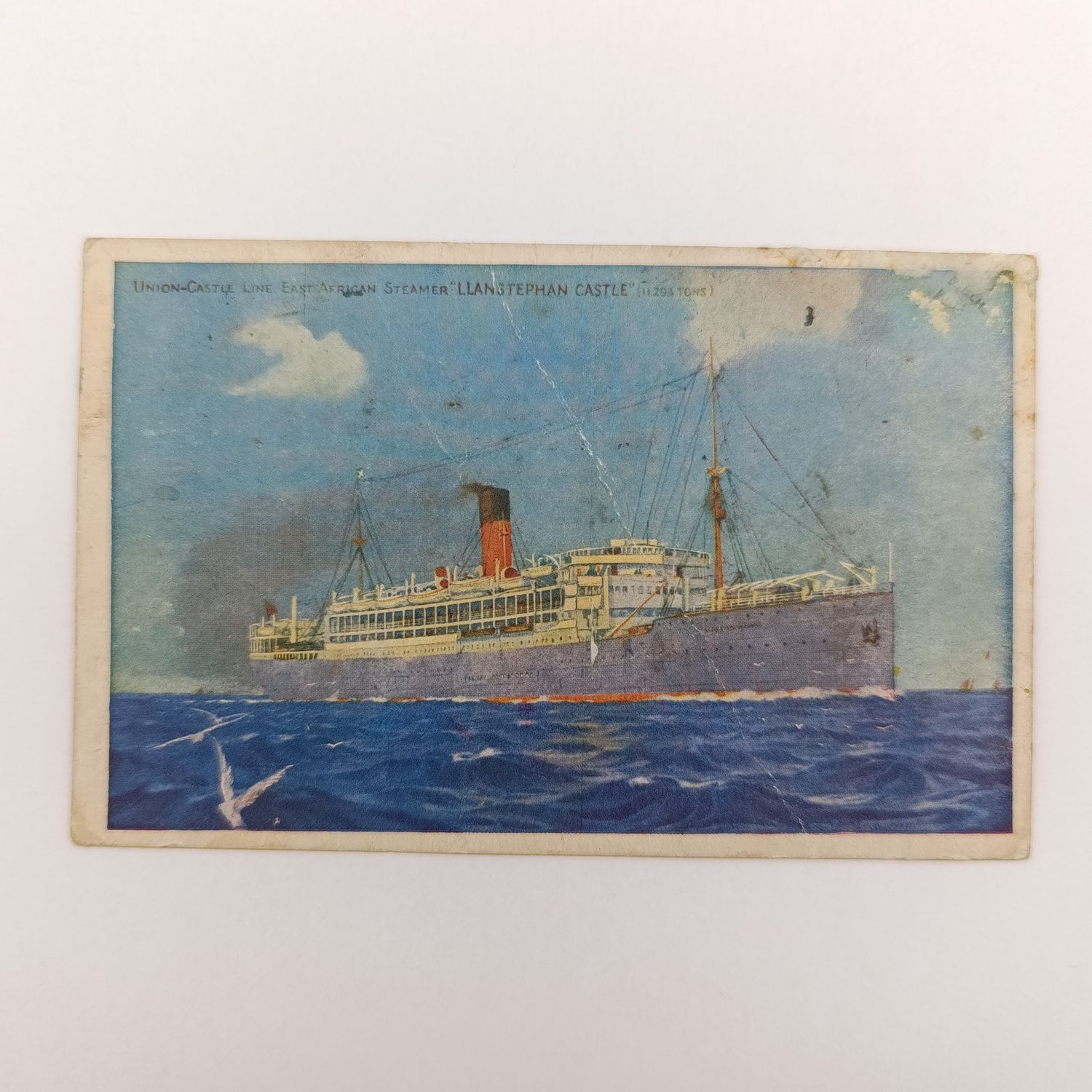 1921 Union Castle postcard - posted on board Paquebot