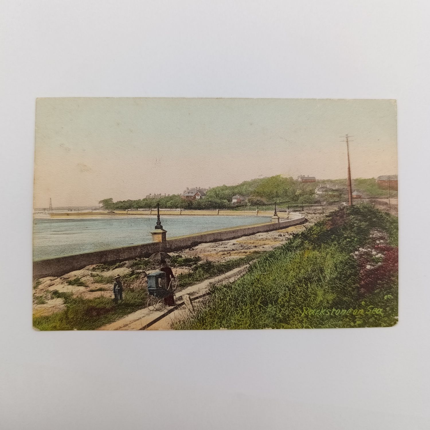 Postcard Parkstone, England to Birmingham - Posted 12 June 1905 with Parkstone Railway  sorting office cancellation - Early view of Parkstone