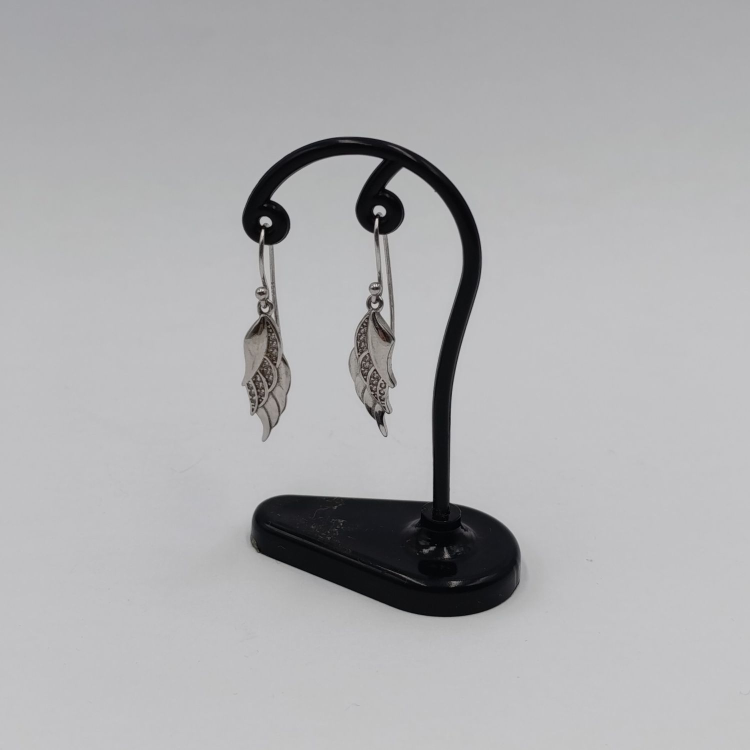 Pair of Sterling Silver angel wings earrings - weighs 2.5 grams