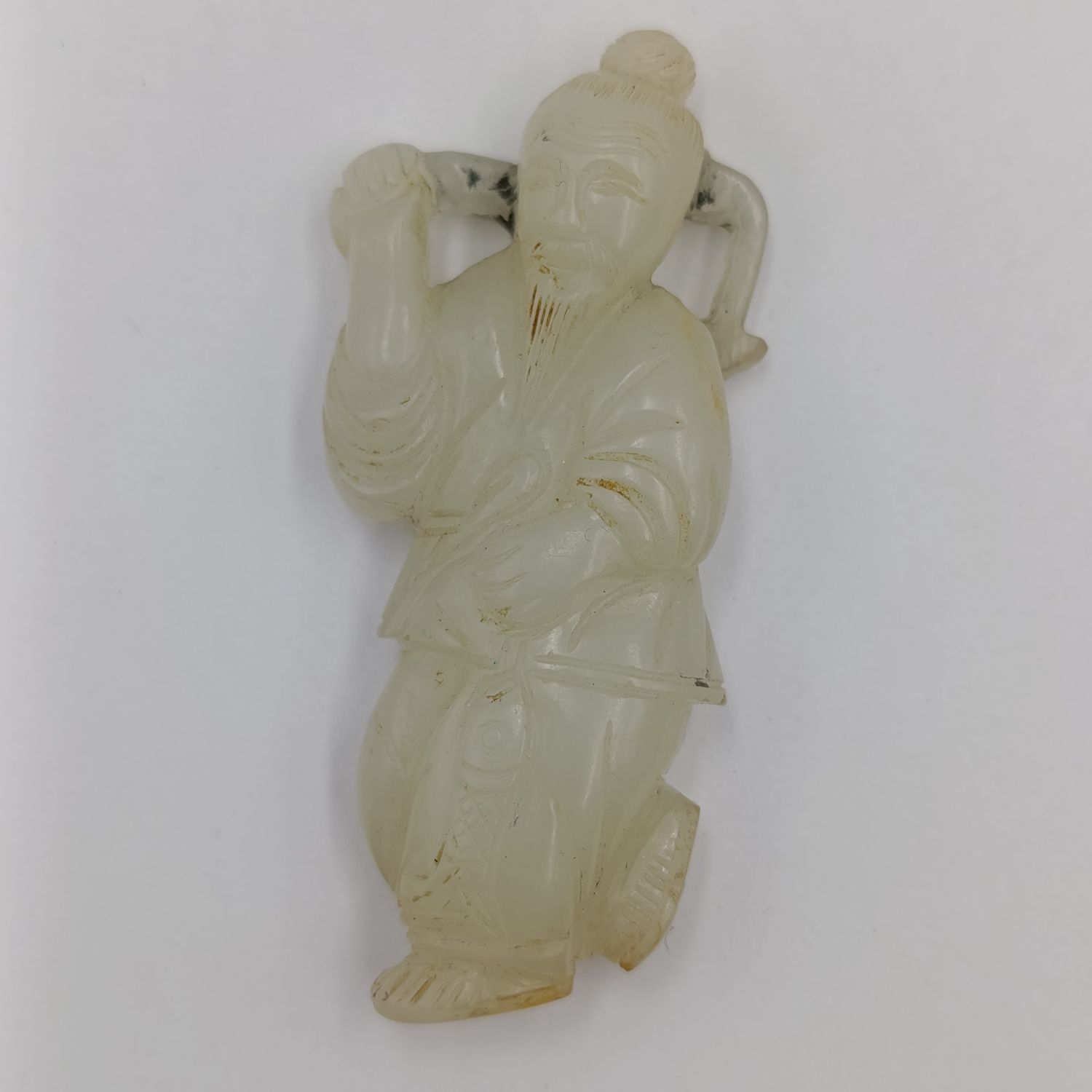 Antique Chinese Hetian Jade Sculpture Figurine