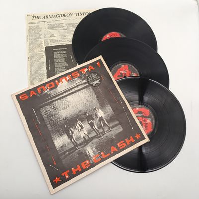 x3 Records  The Clash – Sandinista Released December 12 1980 United Kingdom  Media 1,2 and 3 Very Good Plus (VG+) Sleeve - Very Good Plus (VG+) Inner Sleeve present