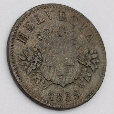 Switzerland 1859 Twenty rappen