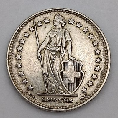 Switzerland 1931 Two Franc excellent