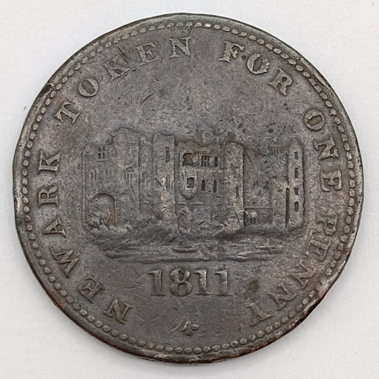 1811 Newark One penny token - Nottinghamshire