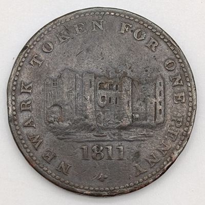 1811 Newark One penny token - Nottinghamshire