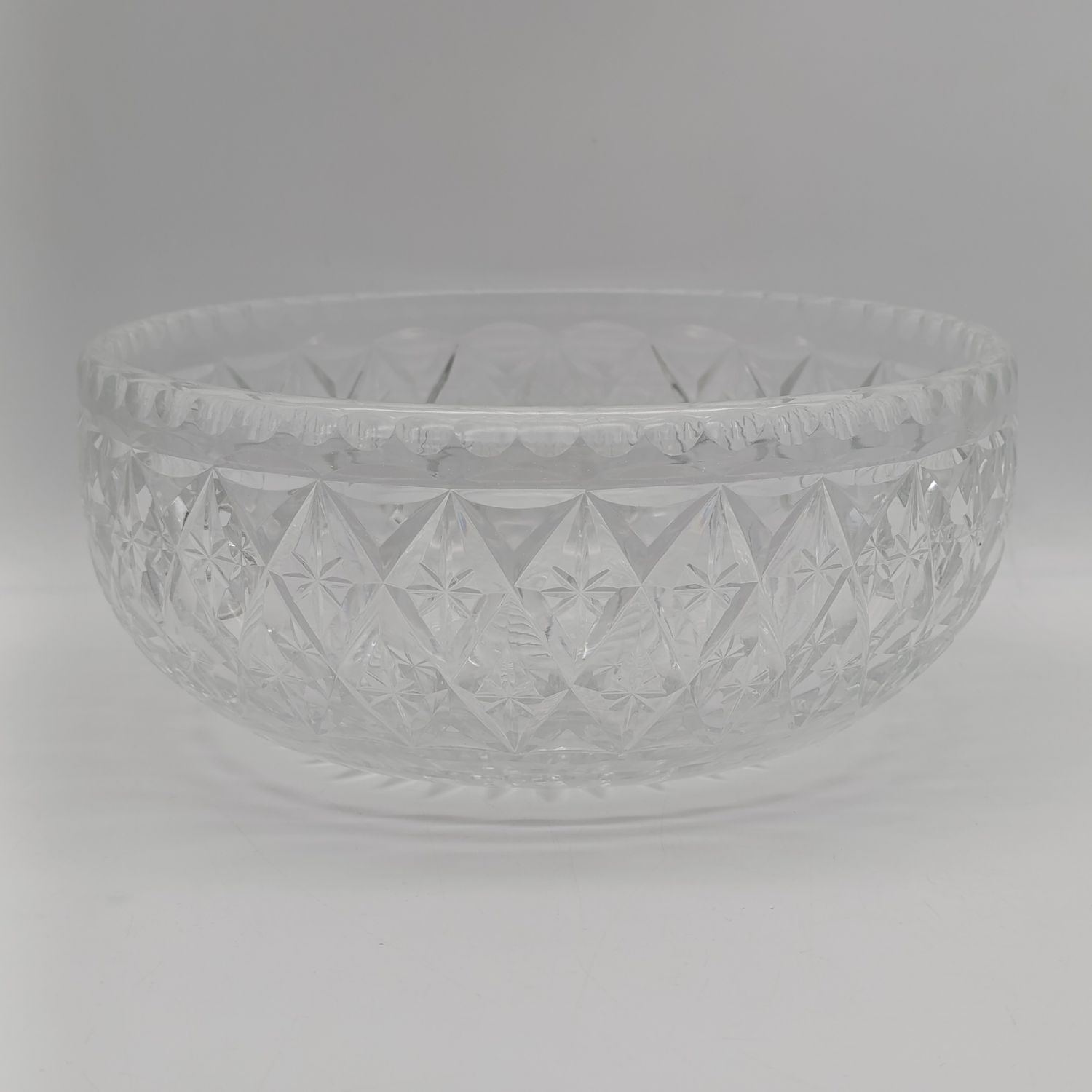 Vintage large crystal glass bowl