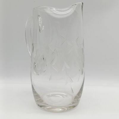 Beautiful handmade crystal glass pitcher