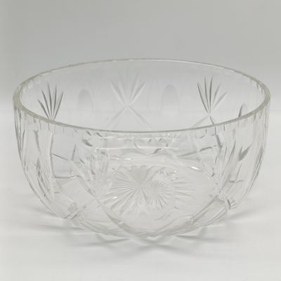 Vintage crystal glass bowl - small rim chips