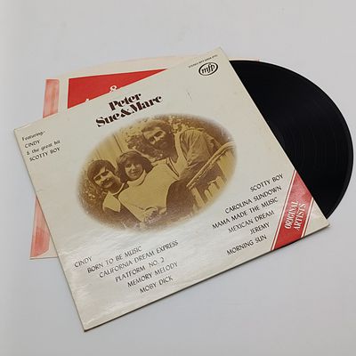 Record  Peter, Sue and Marc  Label : Music for Pleasure  Released 1978 South African Pressing  Media - Very Good Plus (VG+) Sleeve - Very Good Plus (VG+) Inner Sleeve present