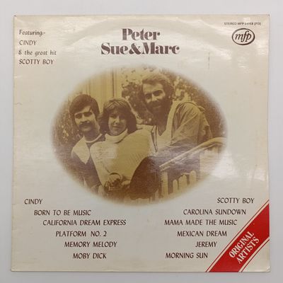 Record Peter, Sue and Marc Label : Music for Pleasure Released 1978 South African Pressing Media - Very Good Plus (VG+) Sleeve - Very Good Plus (VG+) Inner Sleeve present