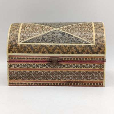 Vintage Persian Khatam-Kari inlaid jewellery/trinket box