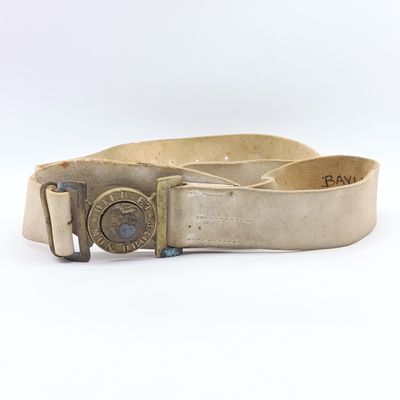 British Boer War Victorian white belt with buckle