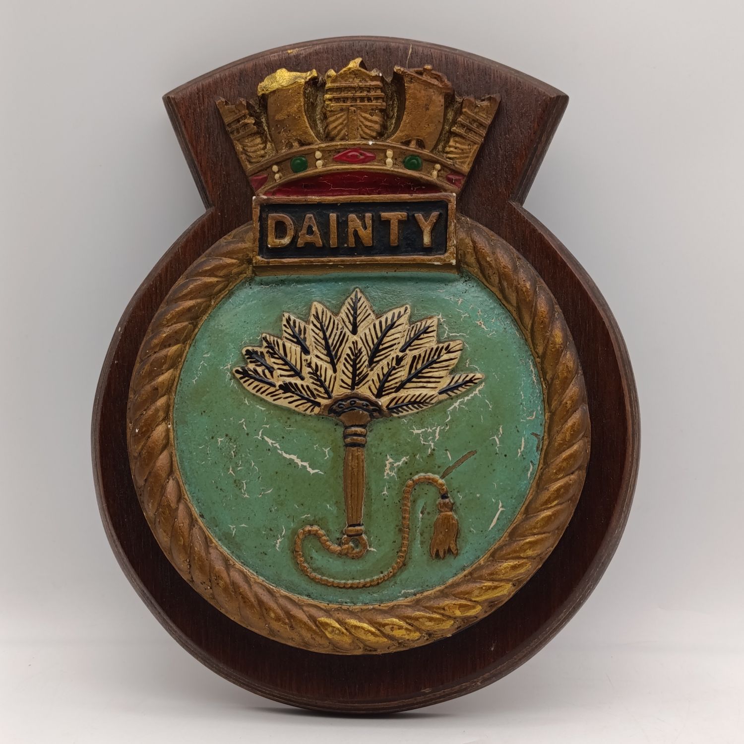 Vintage HMS Dainty ships plaque