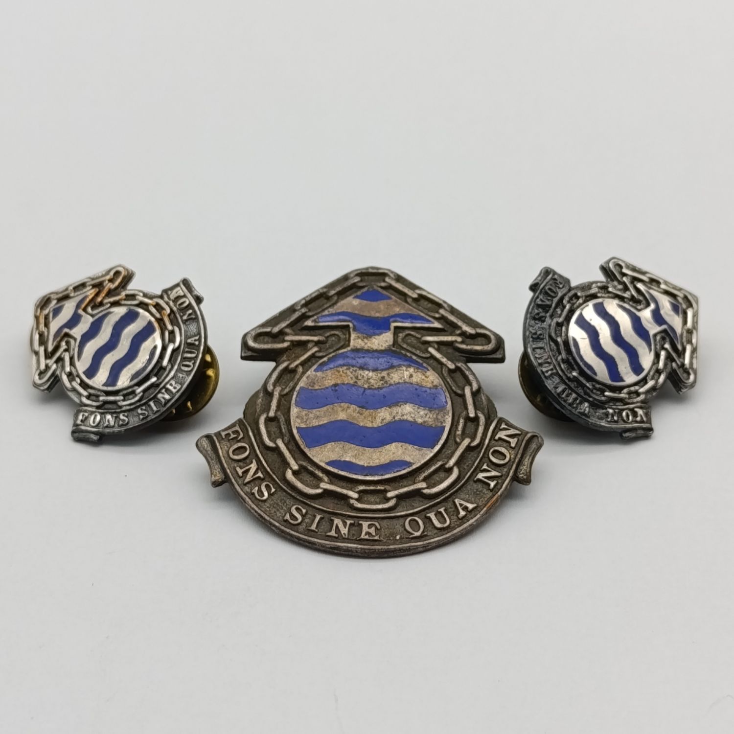 SADF Ordnance Corps cap and collar badge set