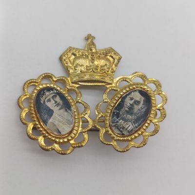 Vintage King George VI coronation pin badge