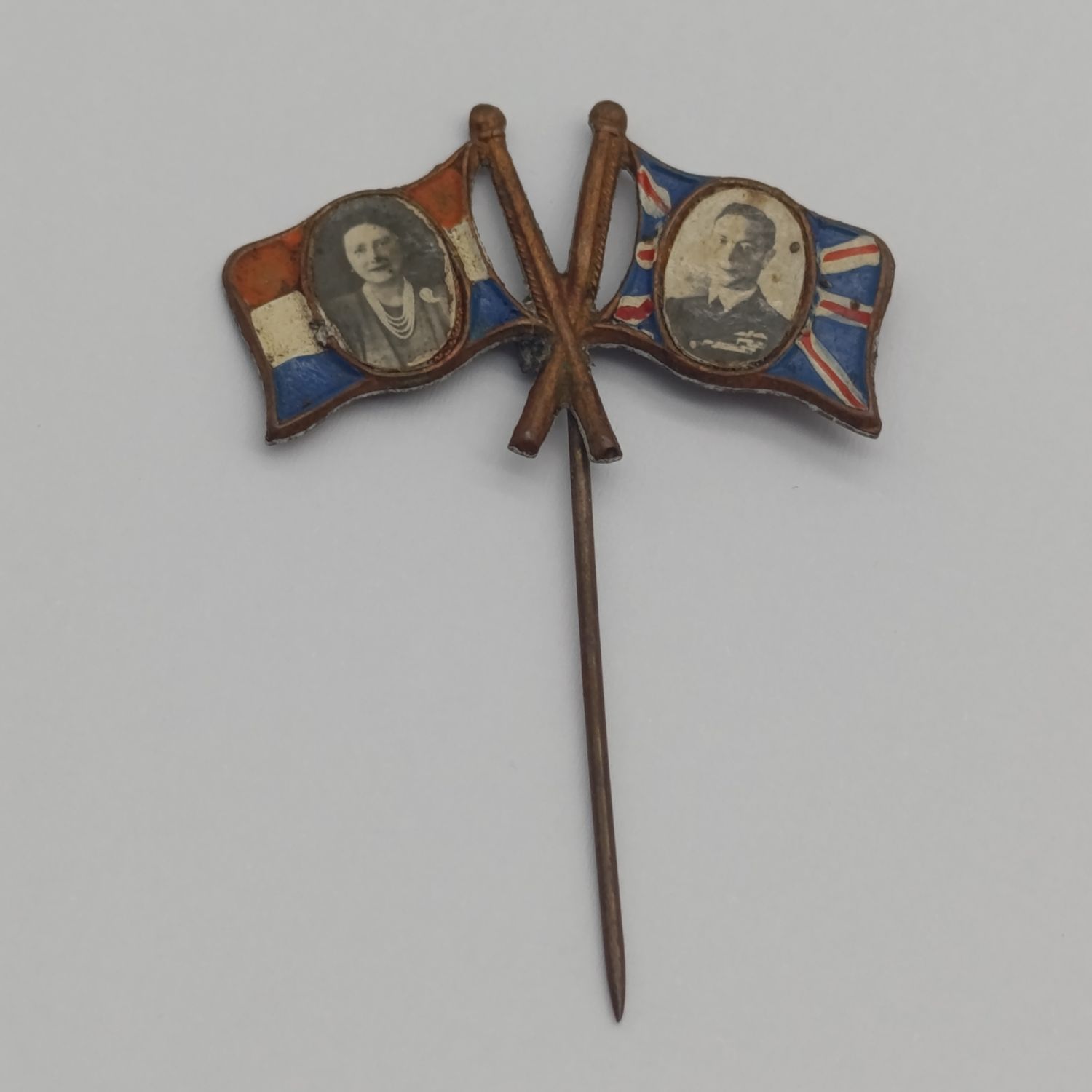 Vintage King George VI Royal visit to South Africa stick pin badge