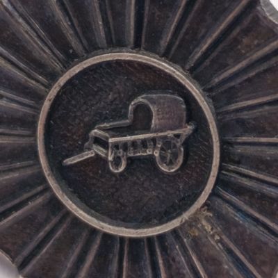 Unusual SA Railway Police silver lapel pin badge