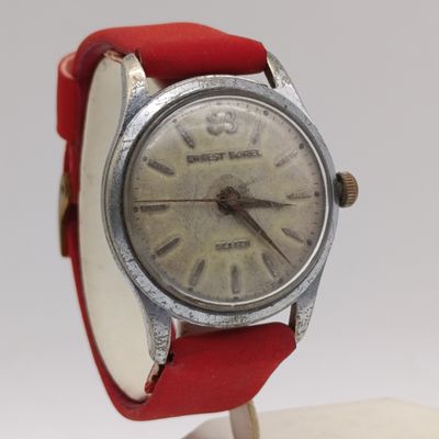 Vintage Ernest Borel Sea Gem manual wind mens watch - working