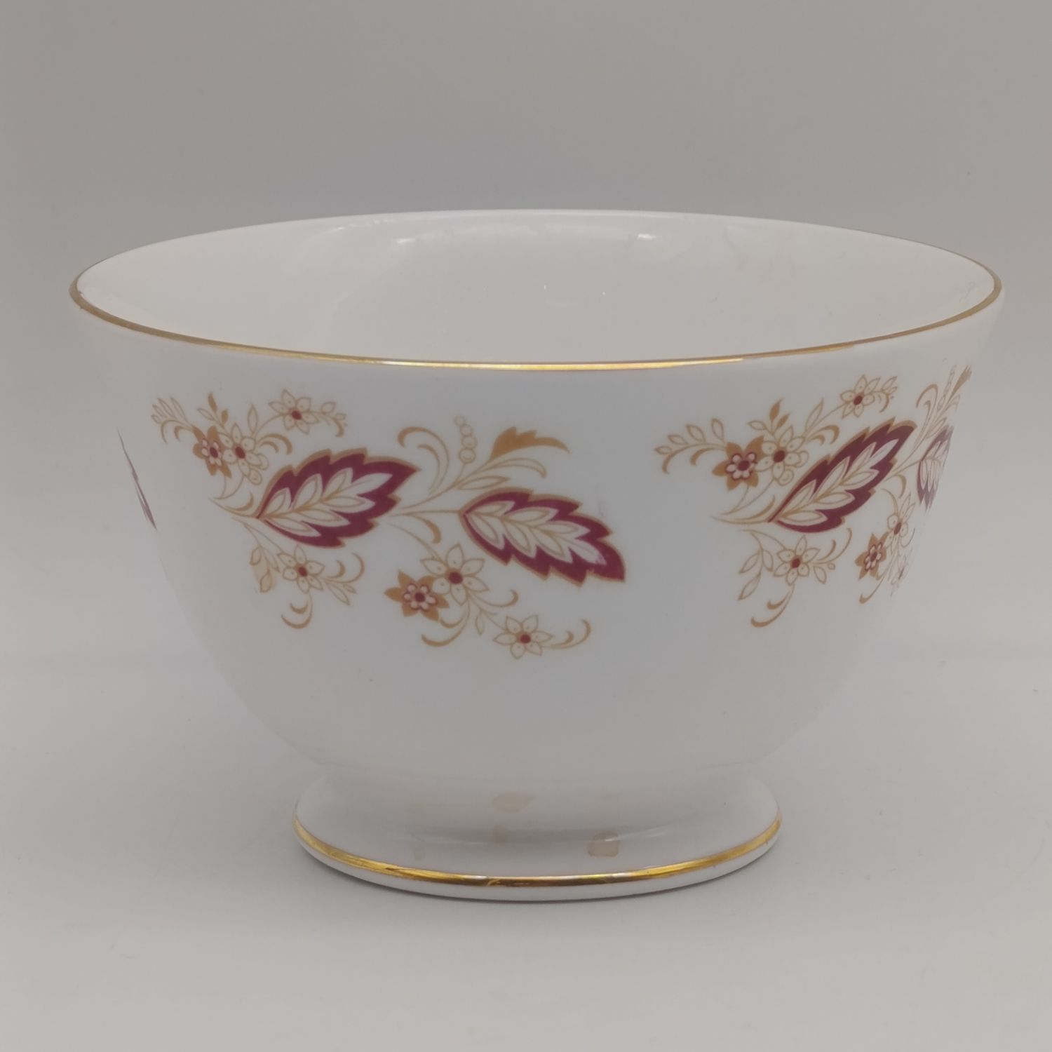 Vintage Queen Anne porcelain sugar bowl