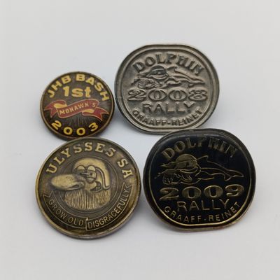 Lot of 4 Motorcycle biker rally badges