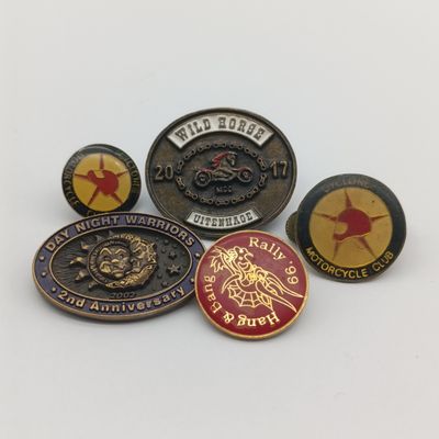 Lot of 5 Motorcycle biker badges