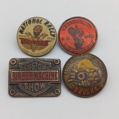 Lot of 4 Motorcycle biker rally badges