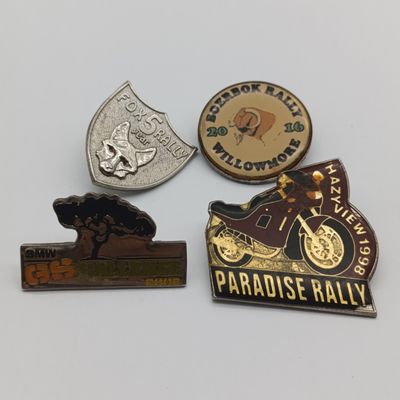 Lot of 4 Motorcycle biker rally badges