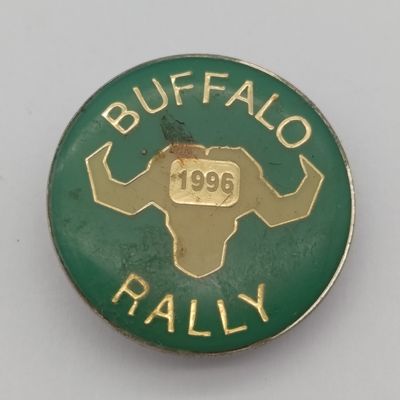 Lot of 3 Motorcycle biker Buffulo Rally badges - 1982, 1996 and 2002