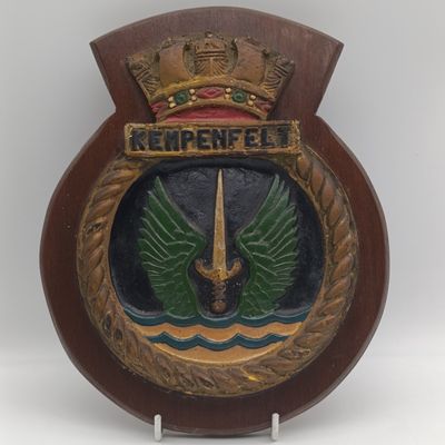 Vintage HMS Kempenfelt ship&#39;s plaque